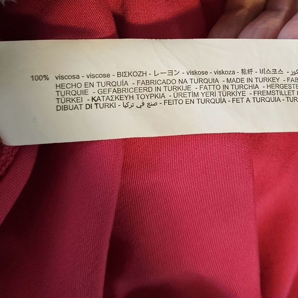 Zara Women's Hot Pink Fuchsia Satin Surplice Neckline Ruched Wrap Midi Dress, XS - Picture 11 of 12